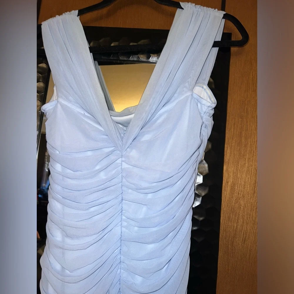 EUC Fashion Nova Ready and Ruched Mesh Midi Dress - Picture 4 of 9